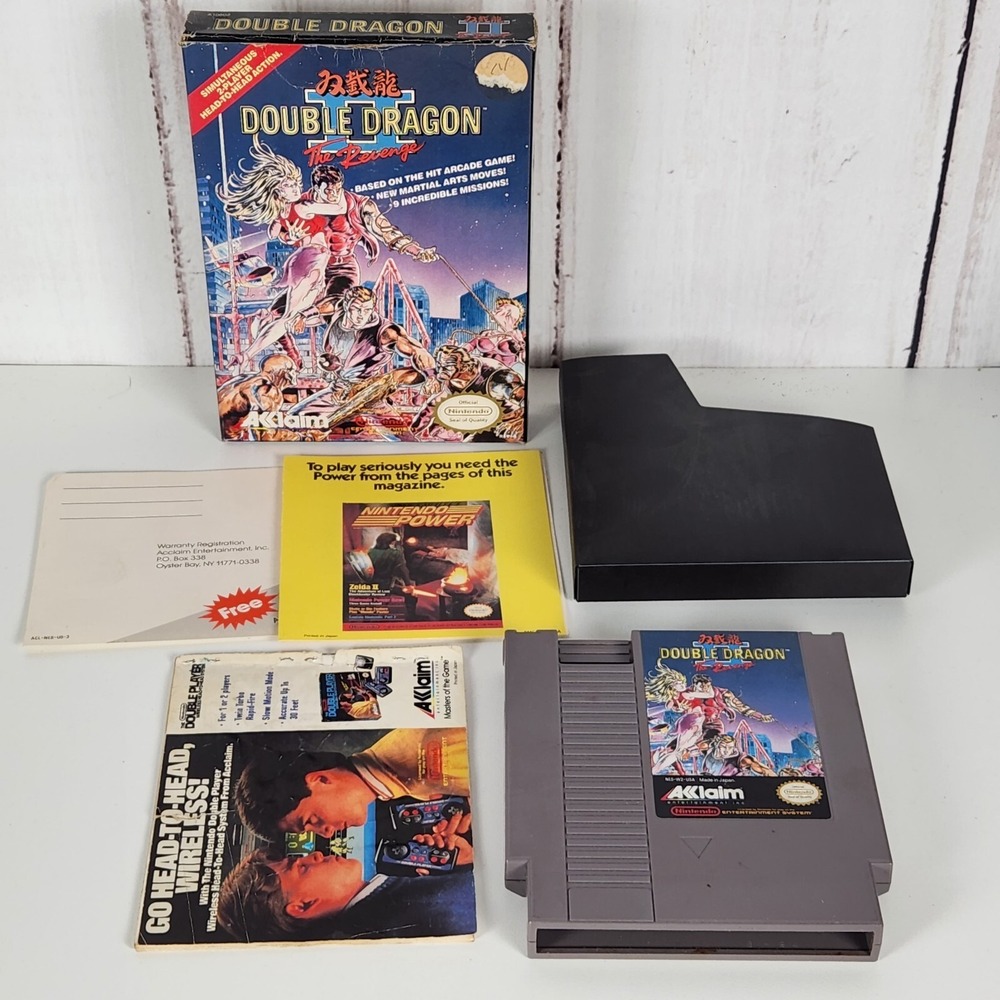 Double Dragon II (2) The Revenge Complete & Tested CIB (Nintendo NES 1990)